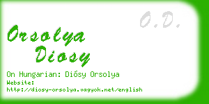 orsolya diosy business card
