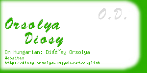 orsolya diosy business card